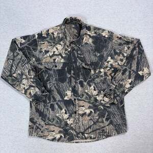 Vintage Rattlers Brand Mossy Oak Break-Up Camouflage Long Sleeve Button-Up Shirt